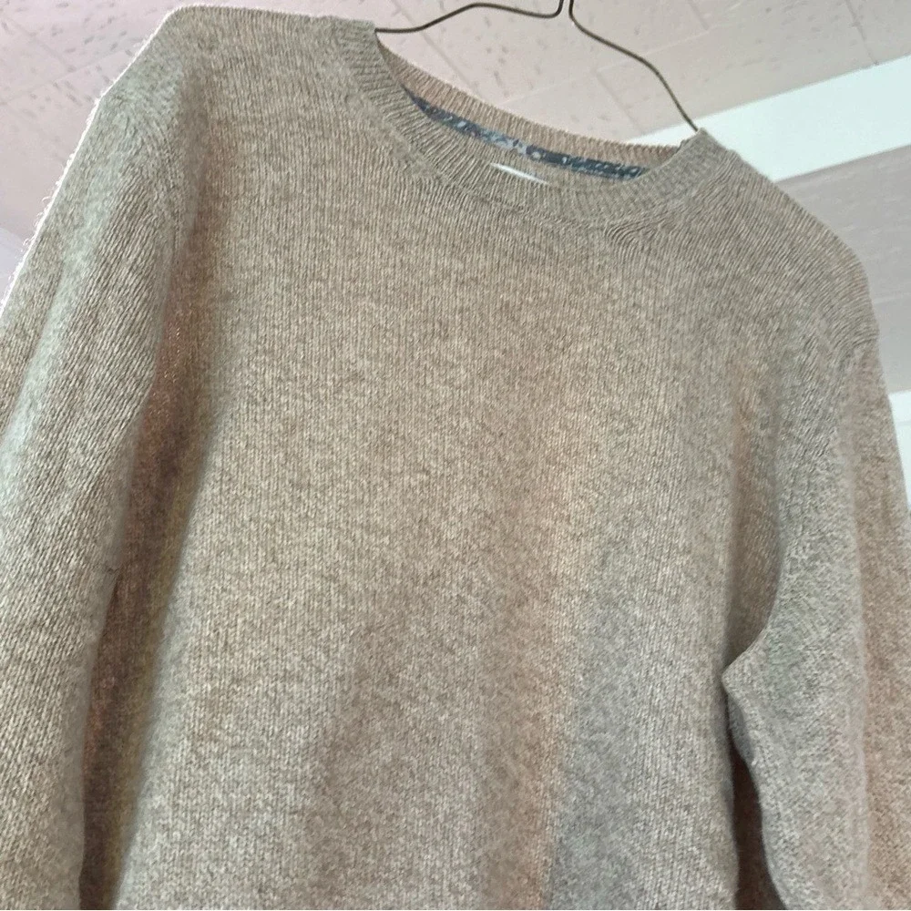 Brax Crew Neck Sweater‎ Mens L Tan Marl  Rick Long Sleeve Knit Pullover Luxury